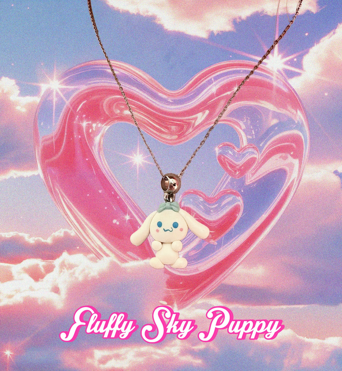 Fluffy Sky Puppy Necklace