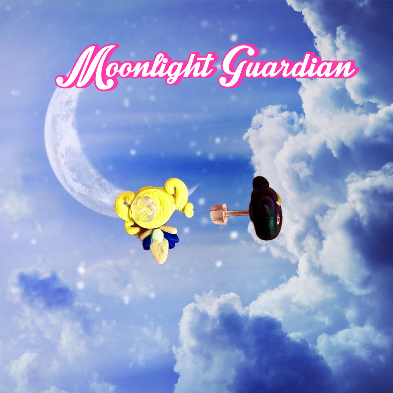 Moonlight Guardian Stud Earrings