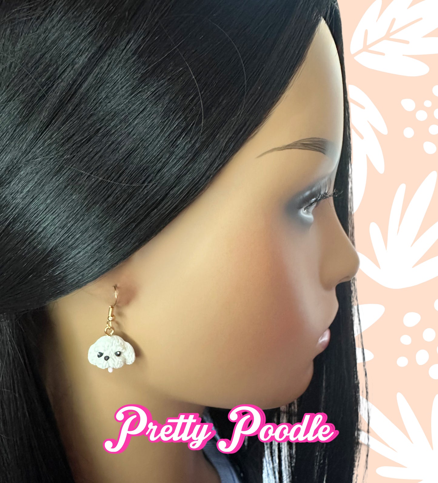 Pretty Poodle Dangle Earrings