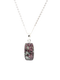 Ruby Zoisite in Sterling Silver 18" necklace
