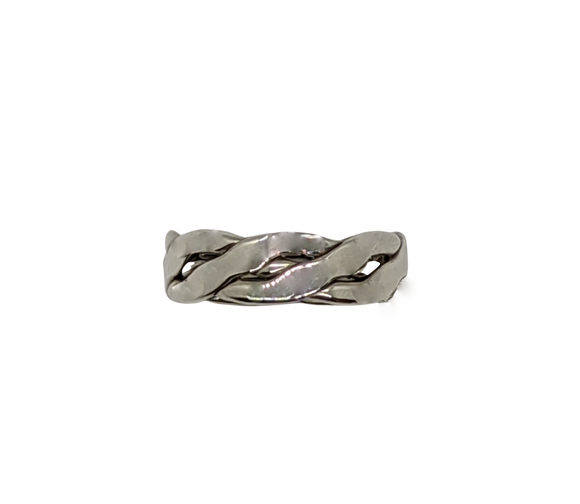Sterling Silver men's braided band ring Sizes 8.5 - 9