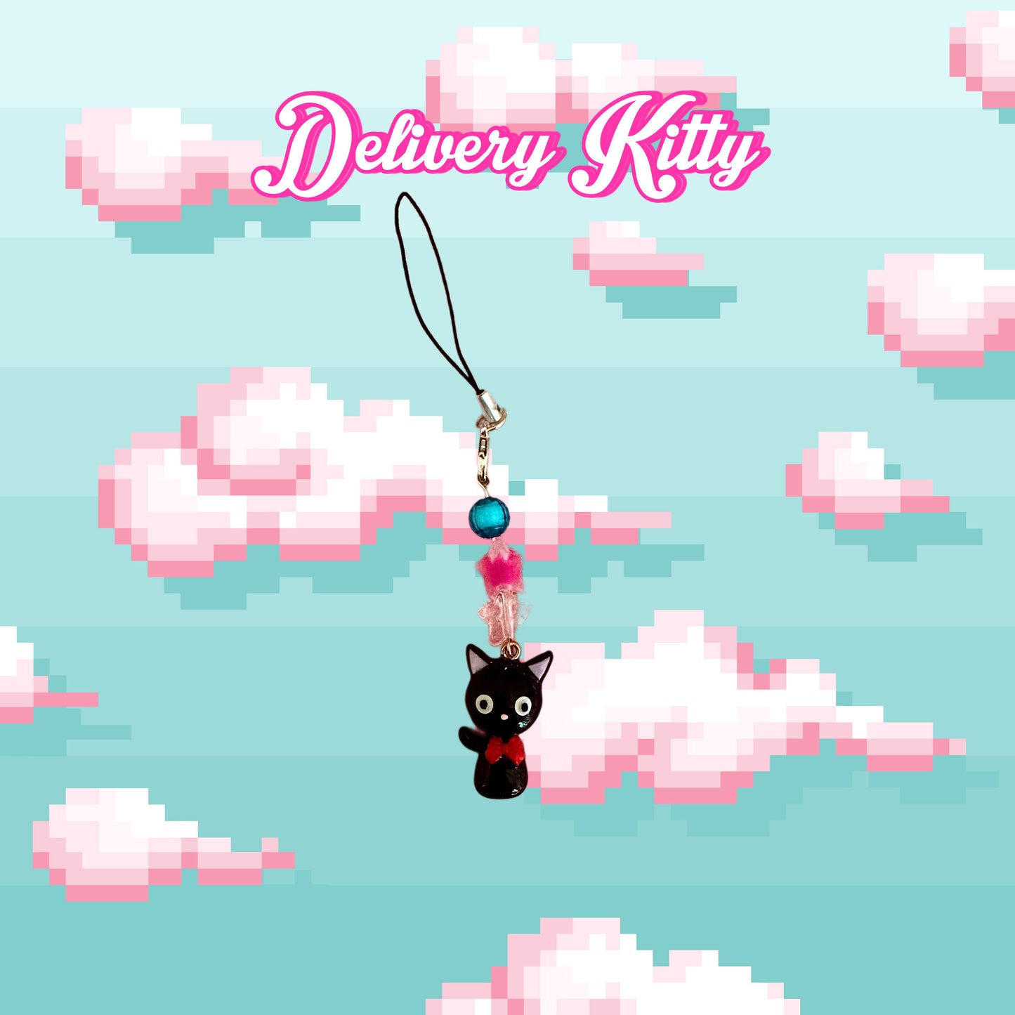 Delivery Kitty Phone Charm