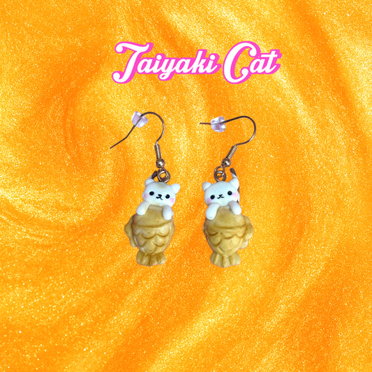 Taiyaki Cat Dangle Earrings