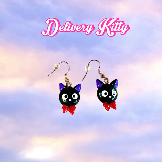 Delivery Kitty Dangle Earrings