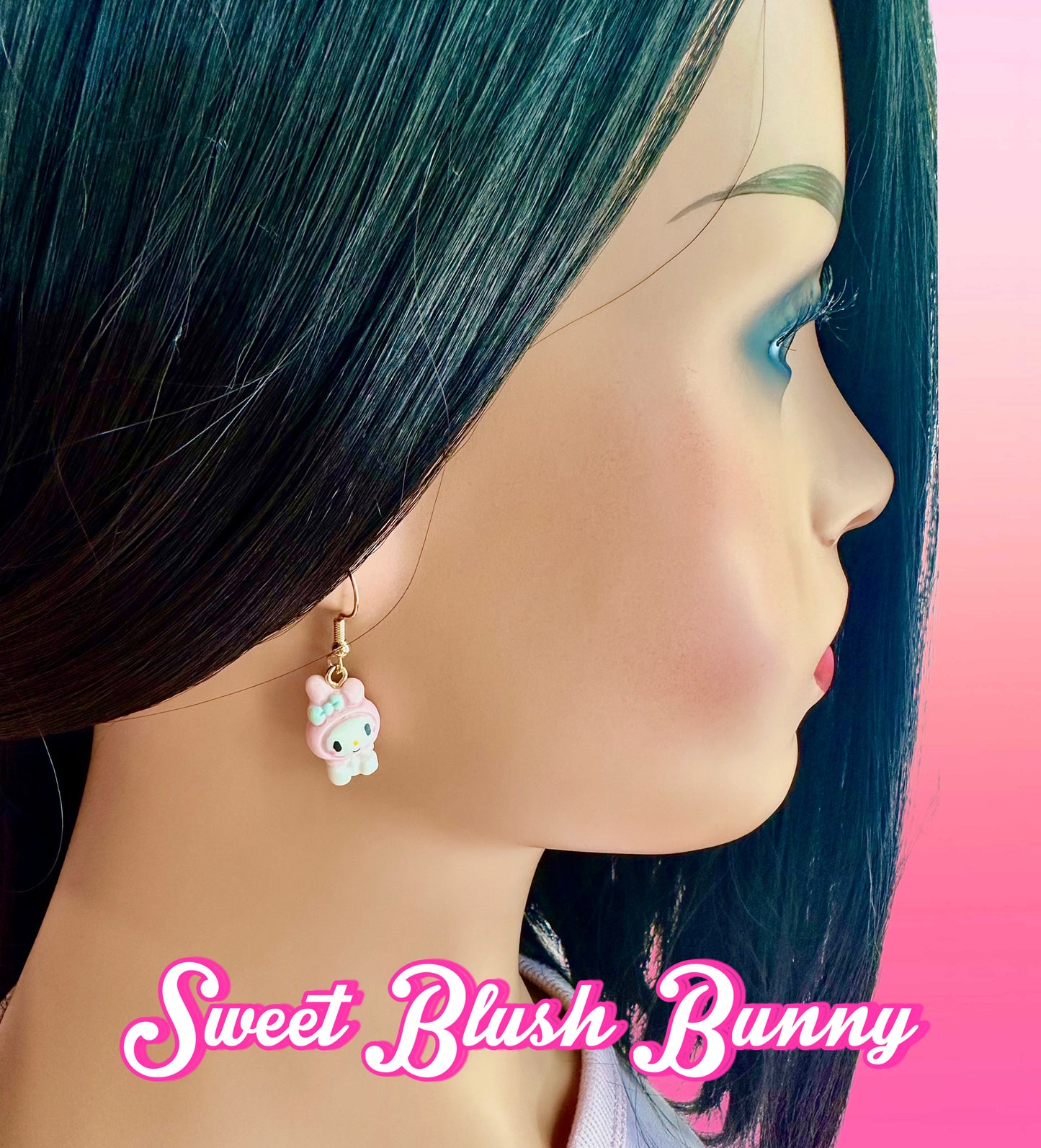 Sweet Blush Bunny Dangle Earrings