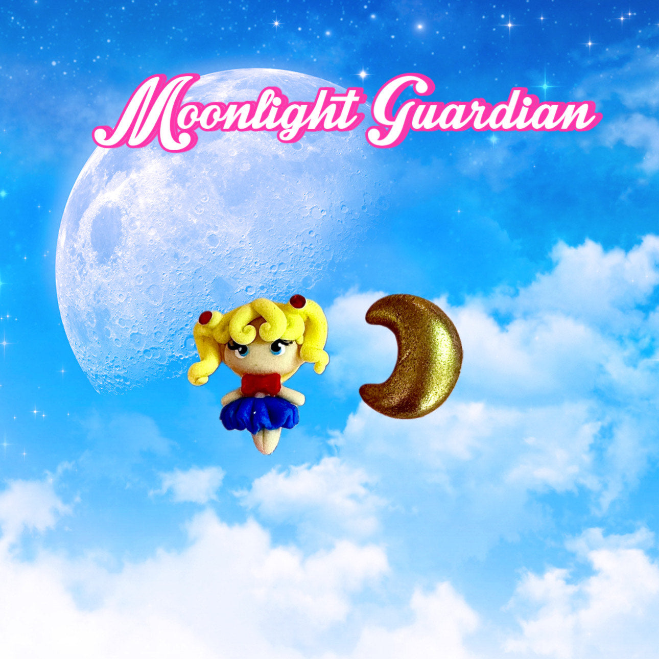 Moonlight Guardian Stud Earrings