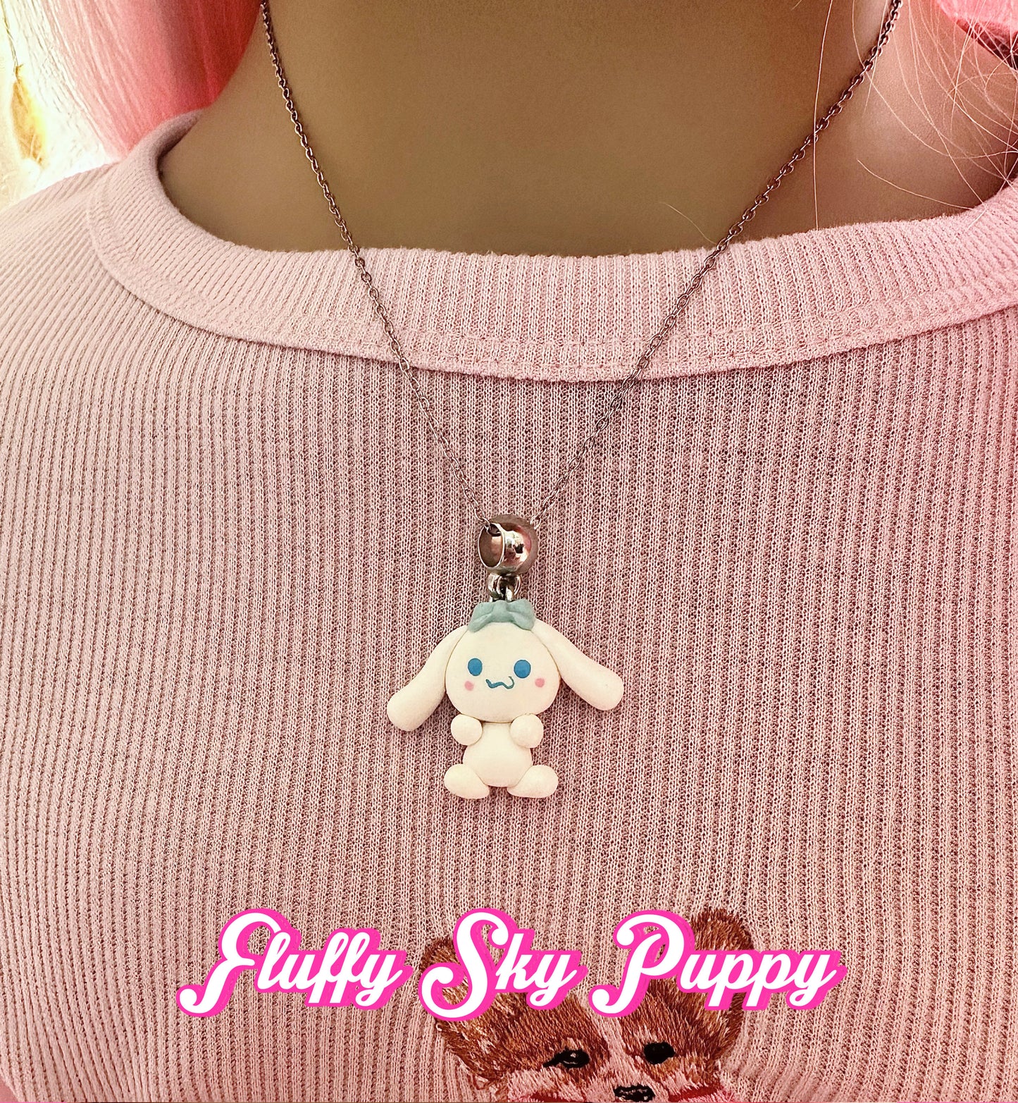 Fluffy Sky Puppy Necklace