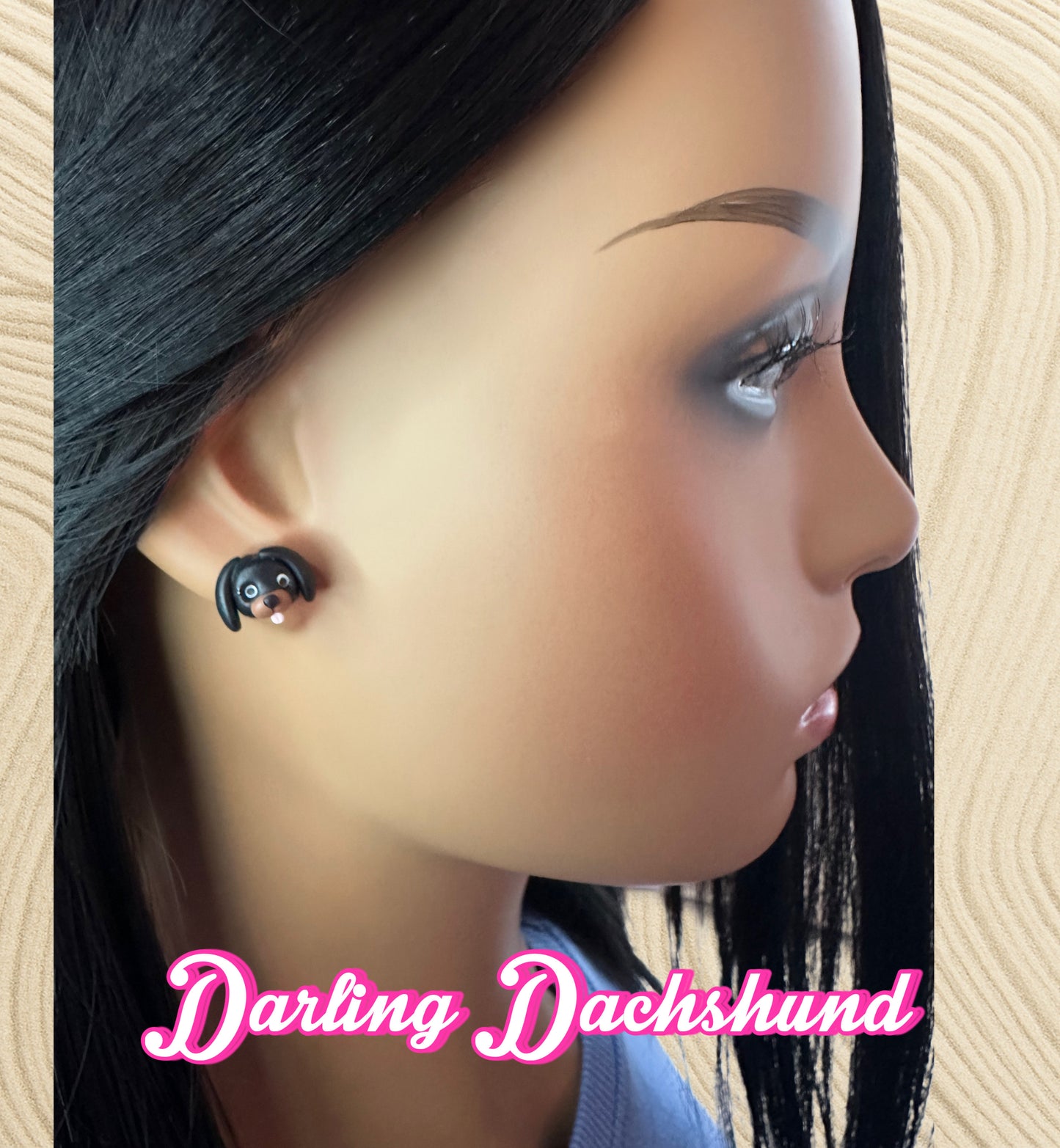 Darling Dachshund Stud Earrings