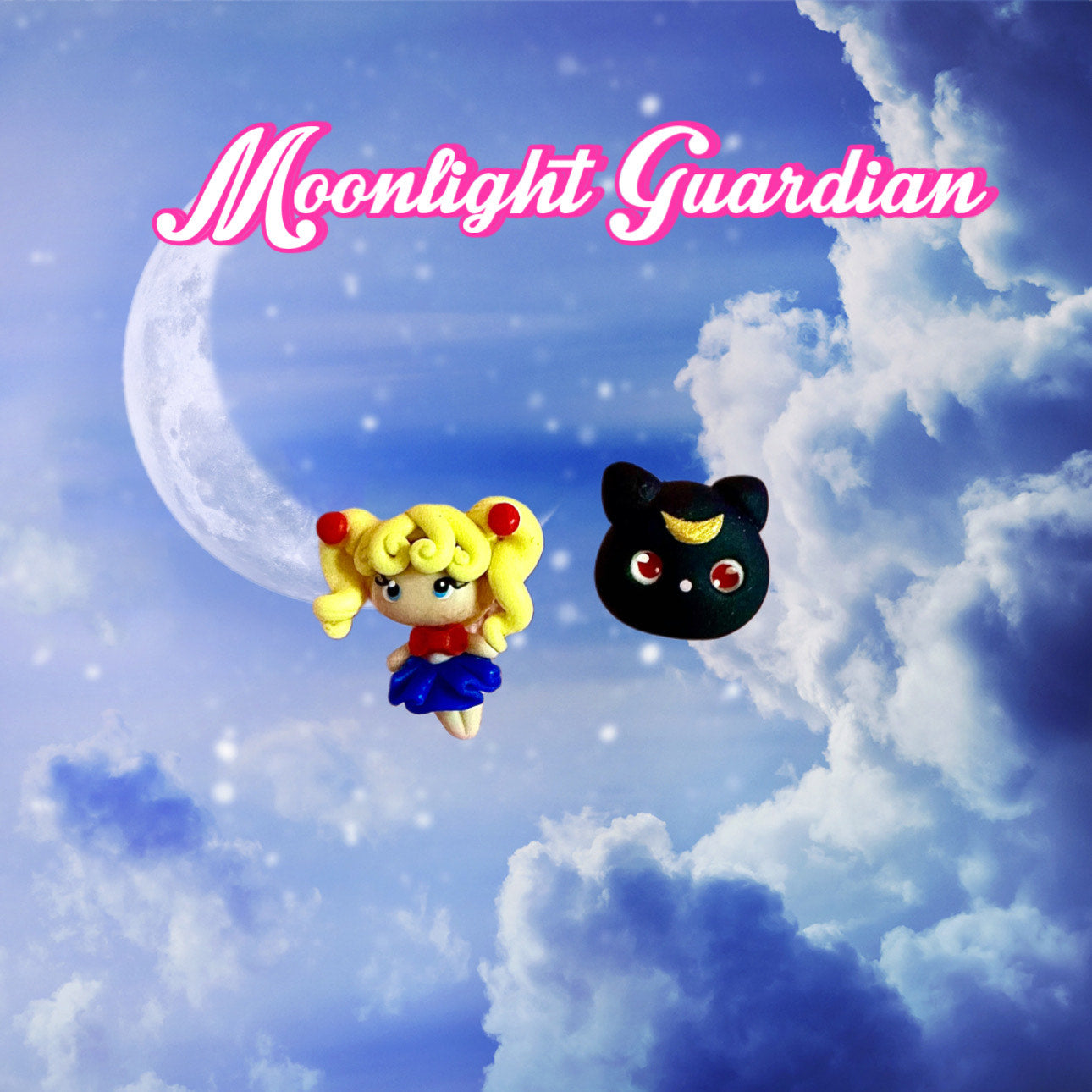 Moonlight Guardian Stud Earrings