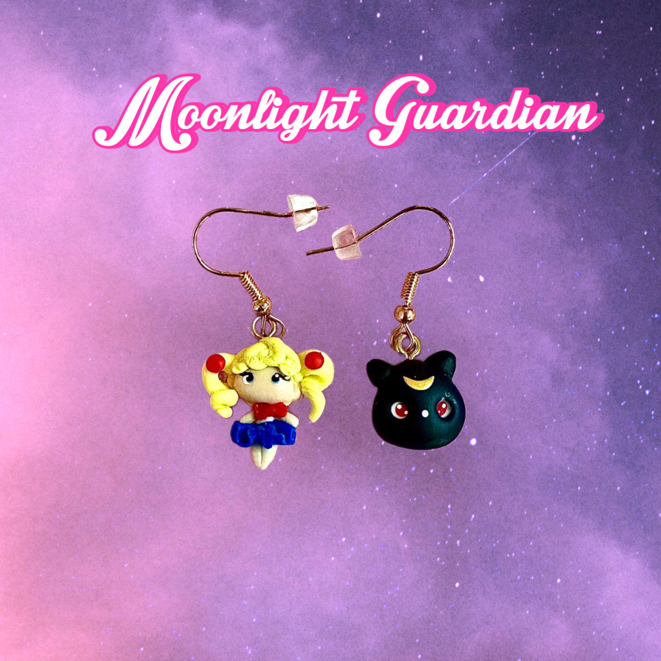 Moonlight Guardian Dangle Earrings