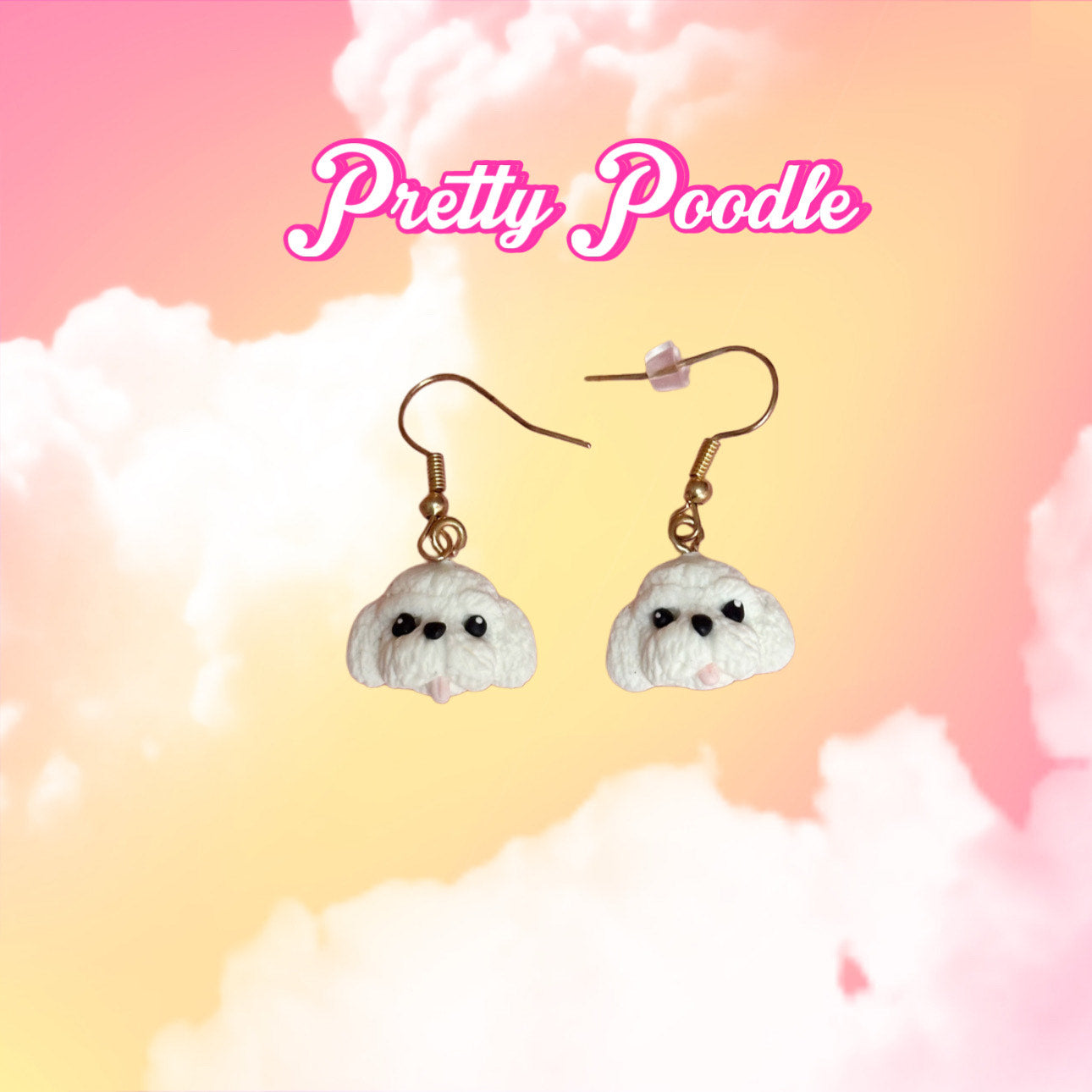 Pretty Poodle Dangle Earrings