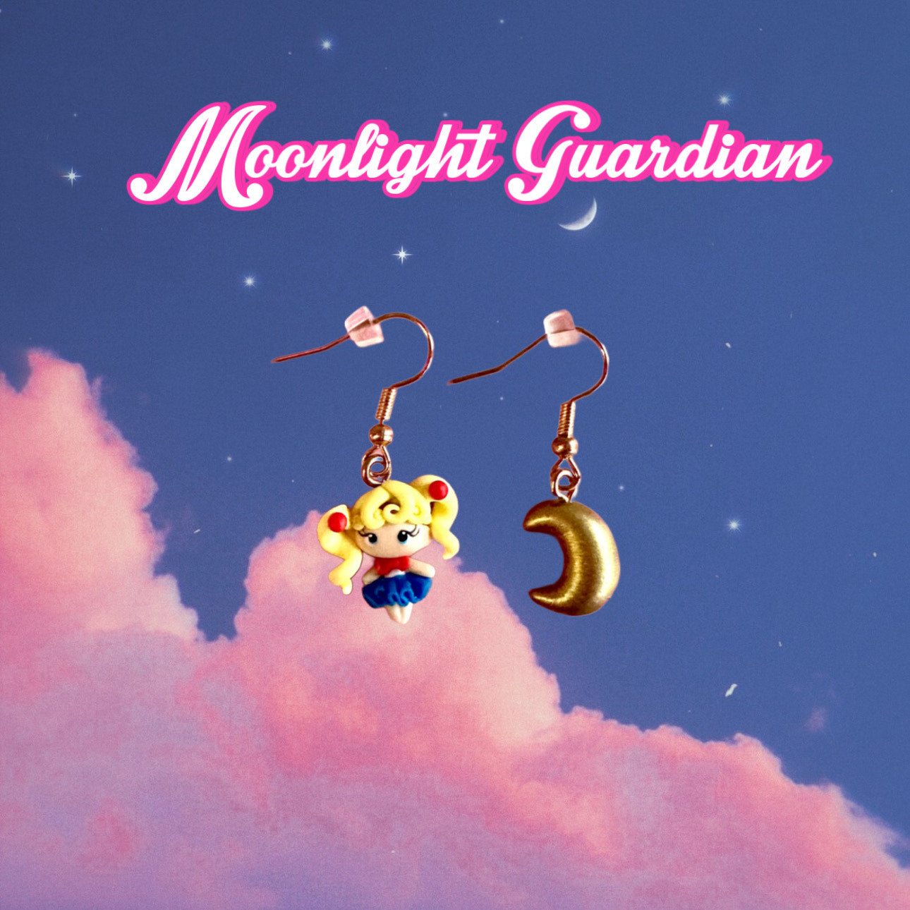 Moonlight Guardian Dangle Earrings