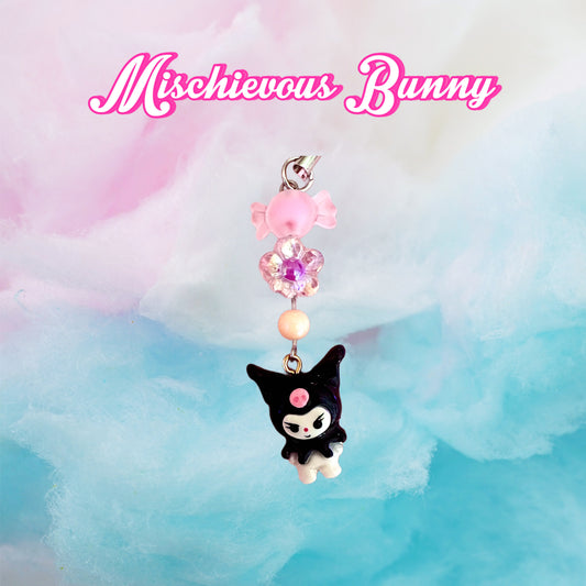 Mischievous Bunny Phone Charm