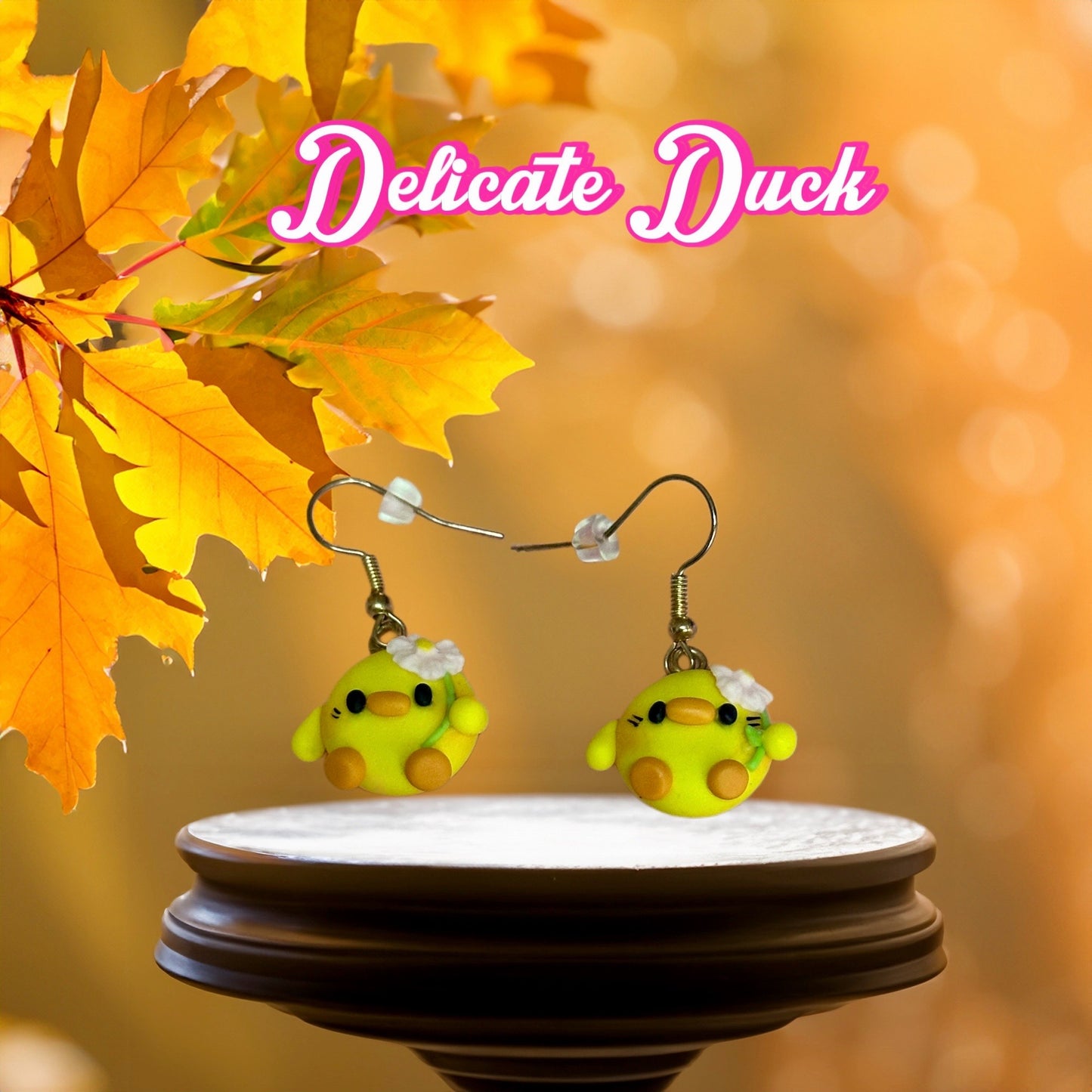 Delicate Duck Dangle Earrings