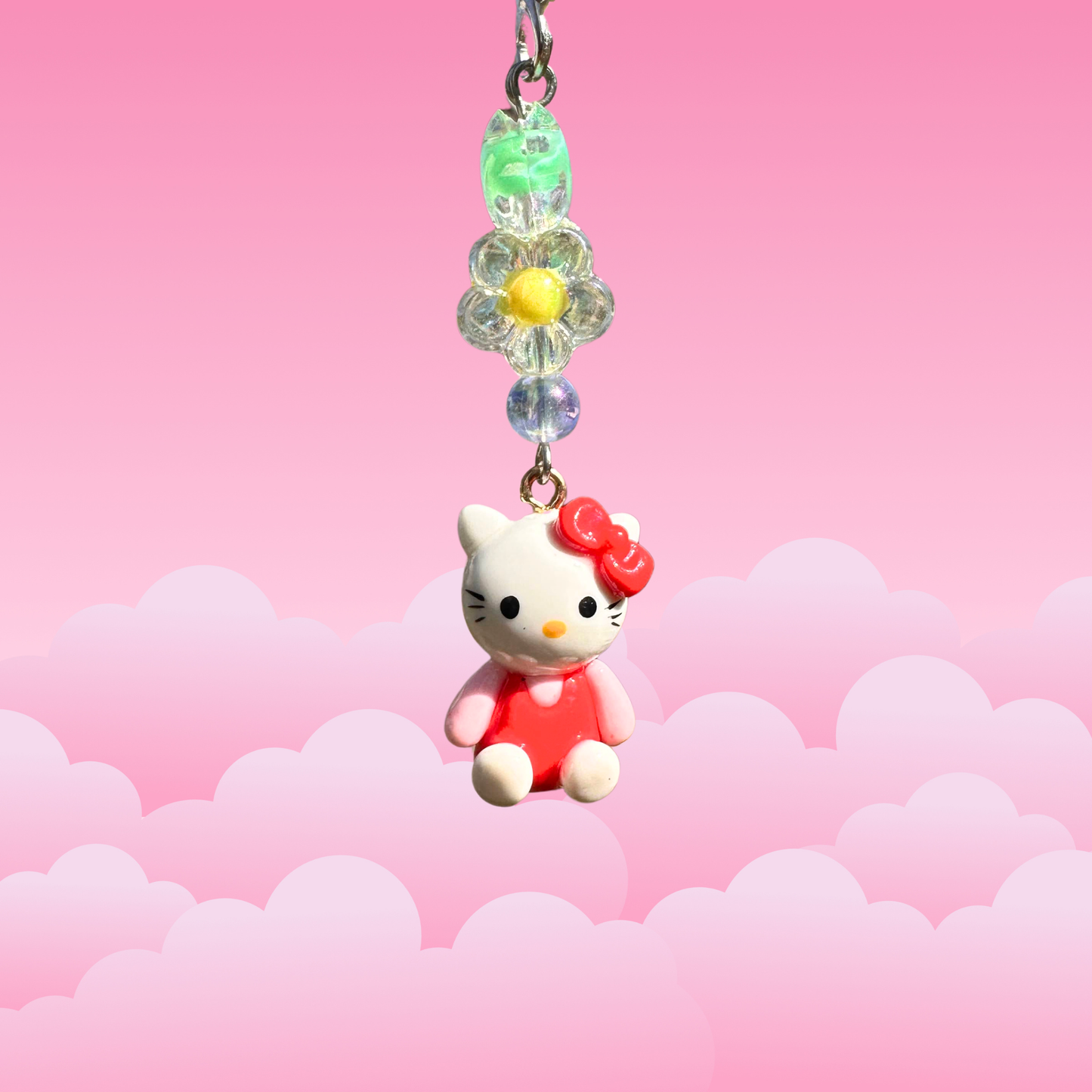 Handmade cute polymer clay hello kitty phone charm