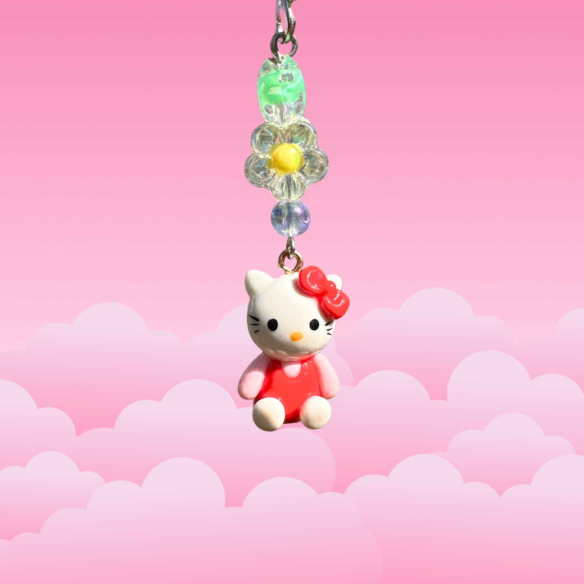 Handmade cute polymer clay hello kitty phone charm