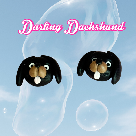 Darling Dachshund Stud Earrings