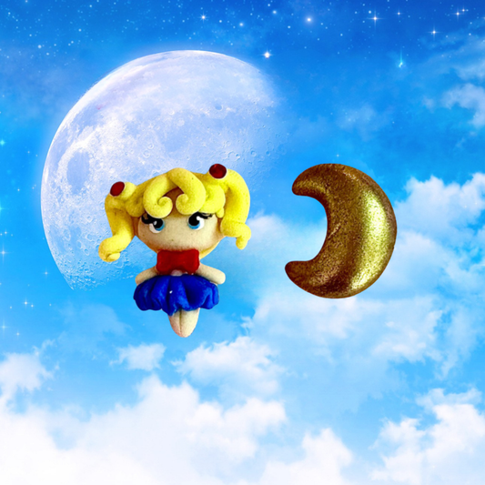 cute kawaii sailor moon handmade hypoallergenic clay earrings