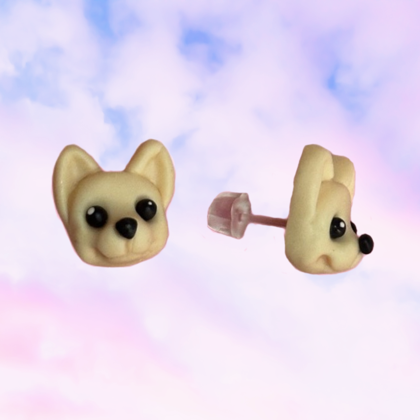 kawaii cute hypoallergenic chihuahua stud earrings