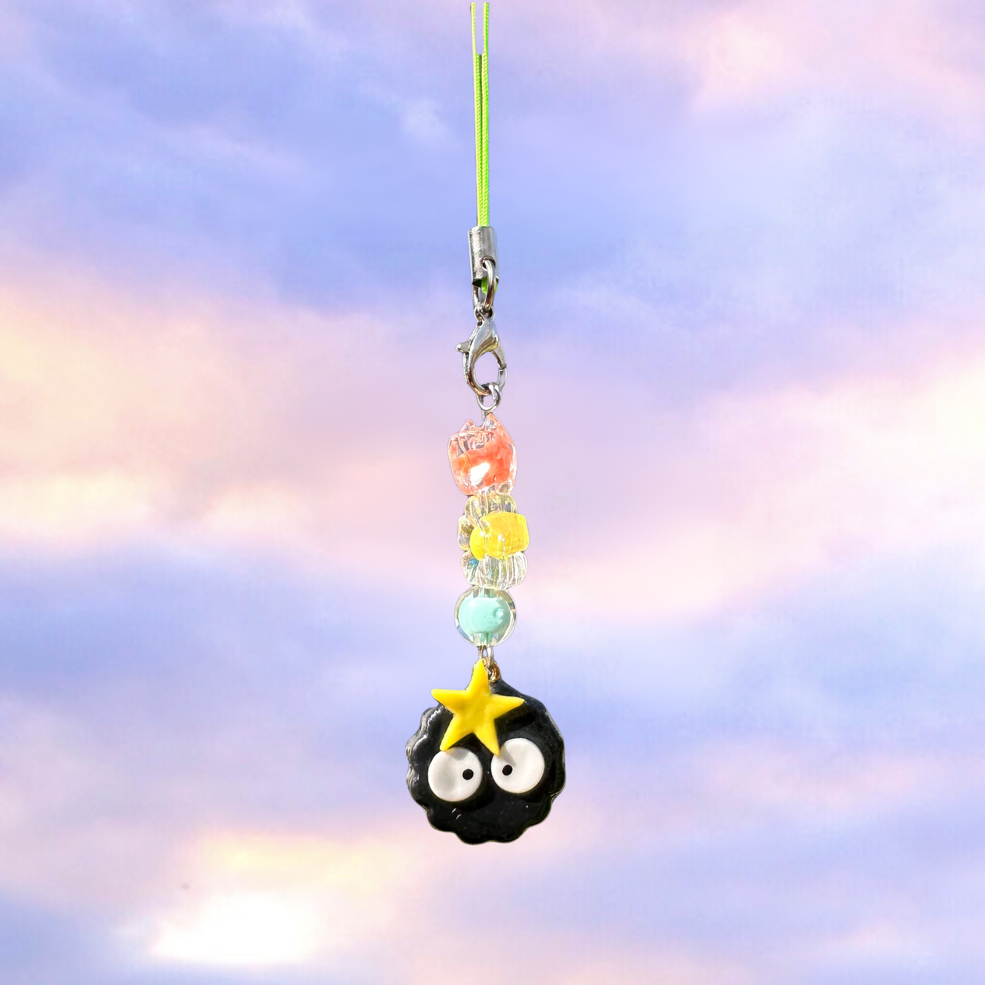 handmade studio ghibli soot sprite phone charm