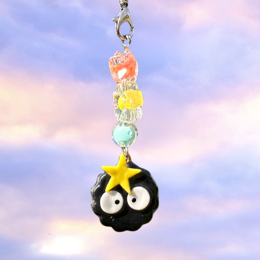 handmade studio ghibli soot sprite phone charm
