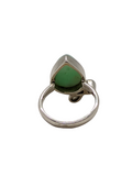 Green Opal and Peridot Sterling Silver women ring Size 6