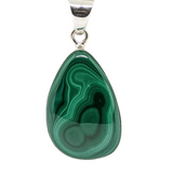 Malachite in Sterling Silver 20" necklace