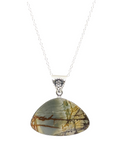 Picasso Jasper in sterling silver 22" necklace