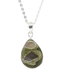 Rainforest Jasper in Sterling Silver 20" necklace