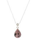 Rhodonite in Sterling Silver 16" necklace