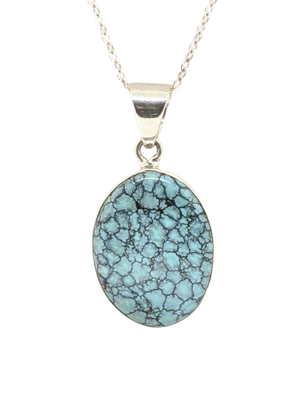 Tibetan Turquoise in Sterling Silver 20